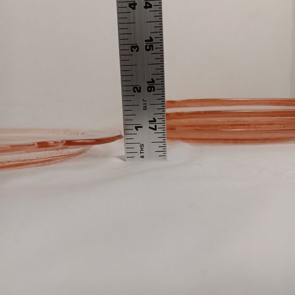 4 Vintage Recollection Madrid Pink By Indiana Glass 10 3/8” Dinner Plates - Picture 7 of 7